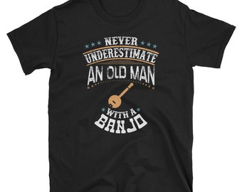 Never Underestimate an Old Man With A Bass Guitar T-shirt - Etsy