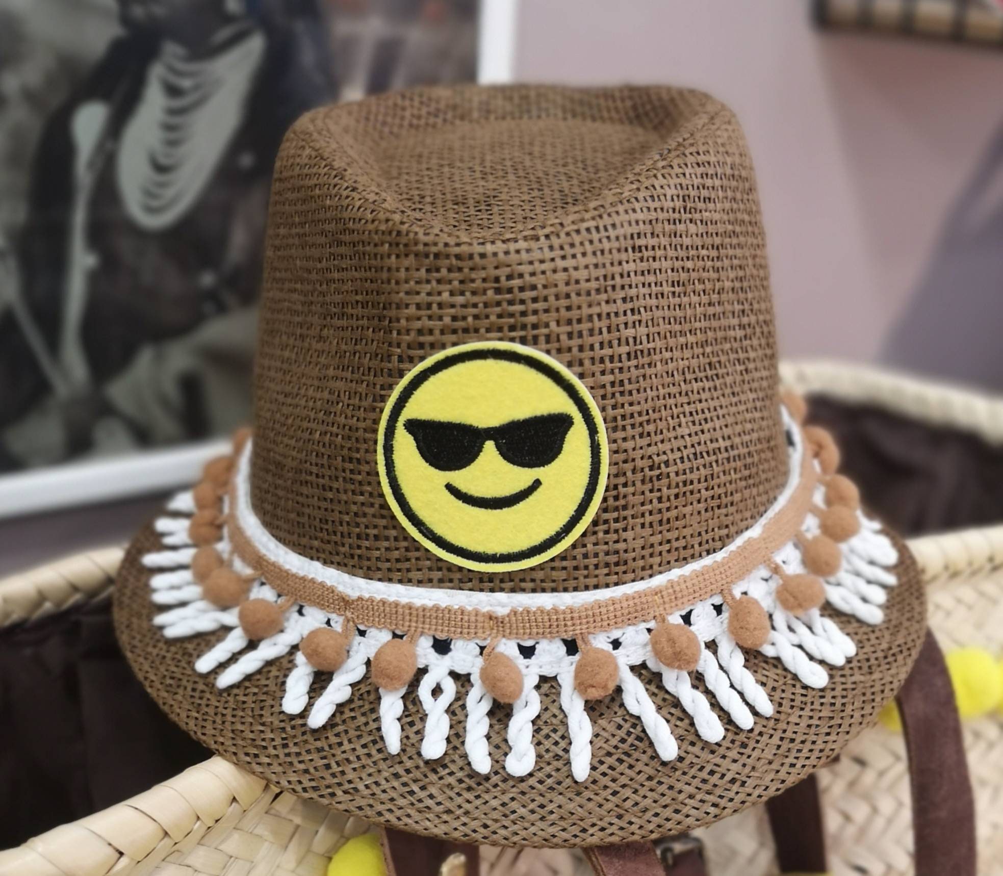 Chapeau De Paille Porte Au Temps Des Guinguette Casquette paille - Etsy France