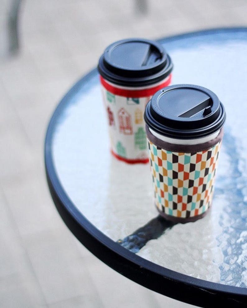 Travel Coffee cup sleeve Cup cover Coffee cup cozy Insulated Etsy