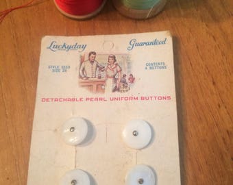 Vintage Pearl Uniform Buttons