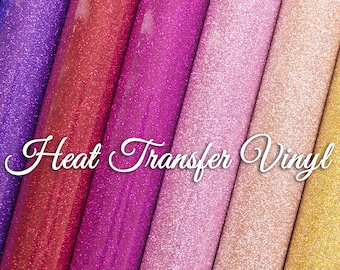 Glitter HTV warmteoverdracht vinylvel of -rol - Glittervinyl kledingfilm - opstrijkbare glittervellen Vinyl voor knutselen Strikken Decals