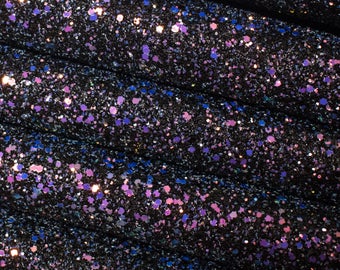 Moonlit Stroll Premium Quality Chunky Glitter Fabric Sheet