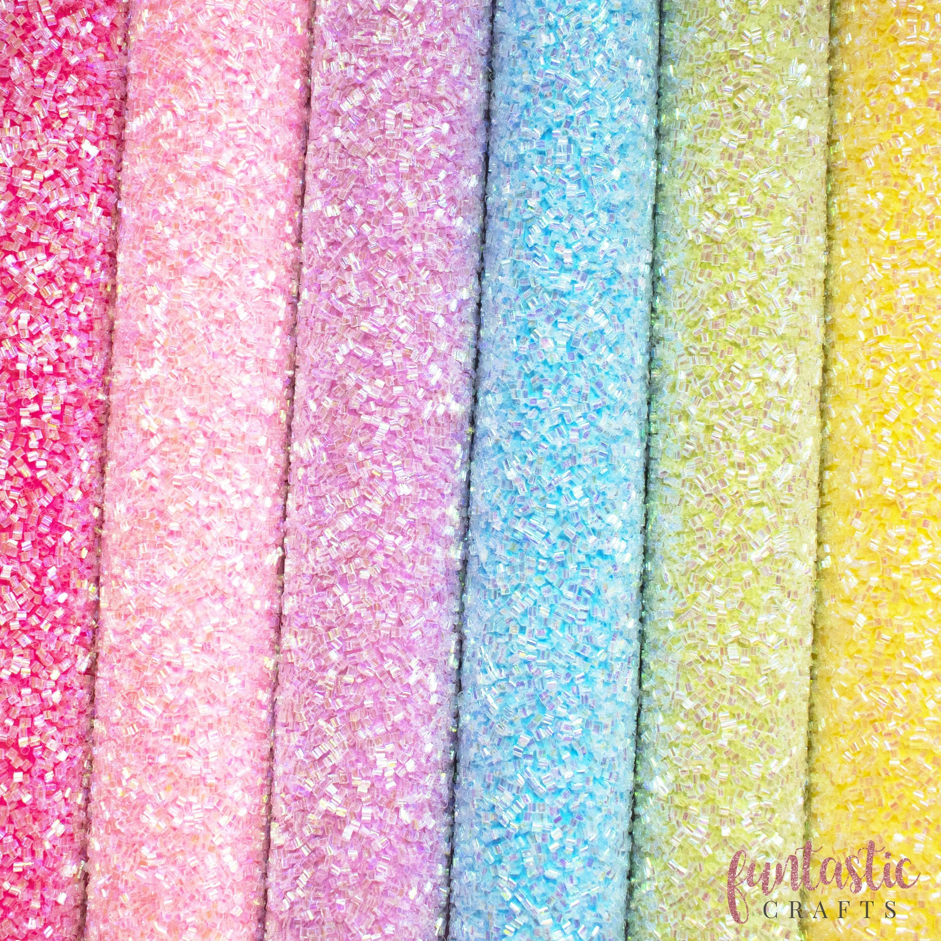 Iridescent Chunky Glitter Fabric A4 Sheets - Premium Quality