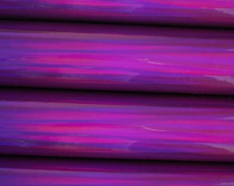 Holographic Plum Mirrored Metallic Faux Leather Sheet