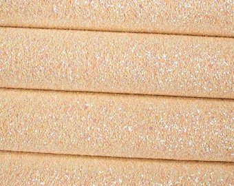Clotted Cream Premium Quality Chunky Glitter Fabric Sheet