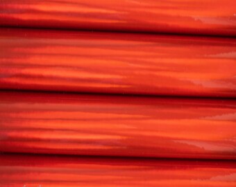 Holographic Red Mirrored Metallic Faux Leather Sheet