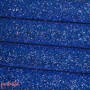 Royal Blue Chunky Glitter Fabric Sheet Premium Quality