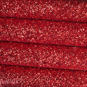 Red Chunky Glitter Fabric Sheet Premium Quality