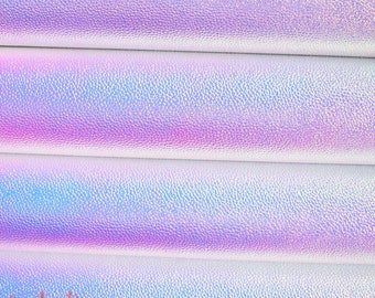 Unicorn Horn Iridescent Textured Faux Leather Sheet