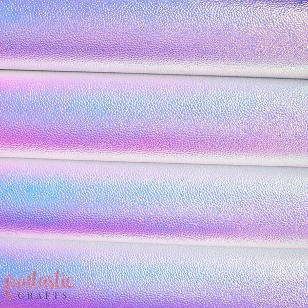 Unicorn Horn Iridescent Textured Faux Leather Sheet