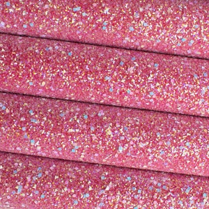 Red Dazzling Diamonds - Premium Quality Iridescent Chunky Glitter Fabric Sheet