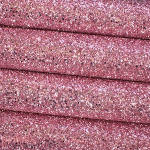 Dusty Rose Chunky Glitter Fabric Sheet Premium Quality