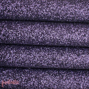 Matte Plum Premium Quality Chunky Glitter Fabric Sheet