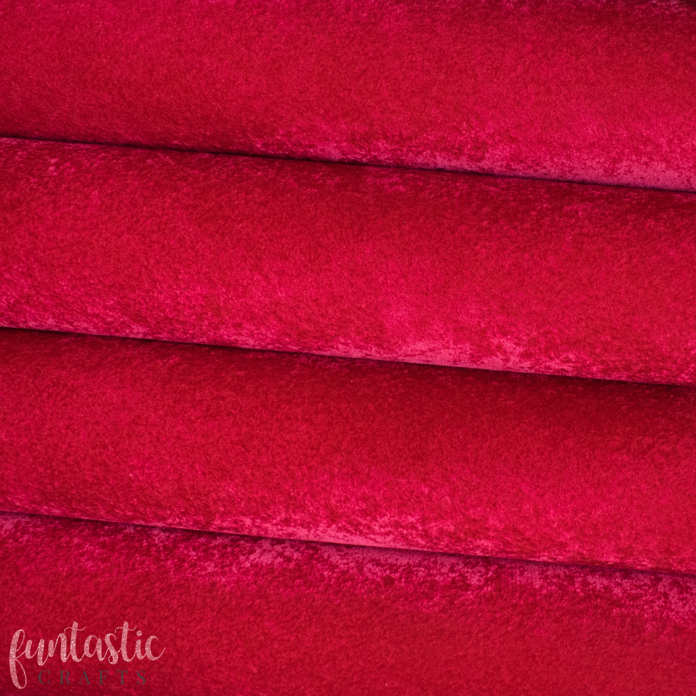 Red Velvet Faux Leather Fabric Sheet ...