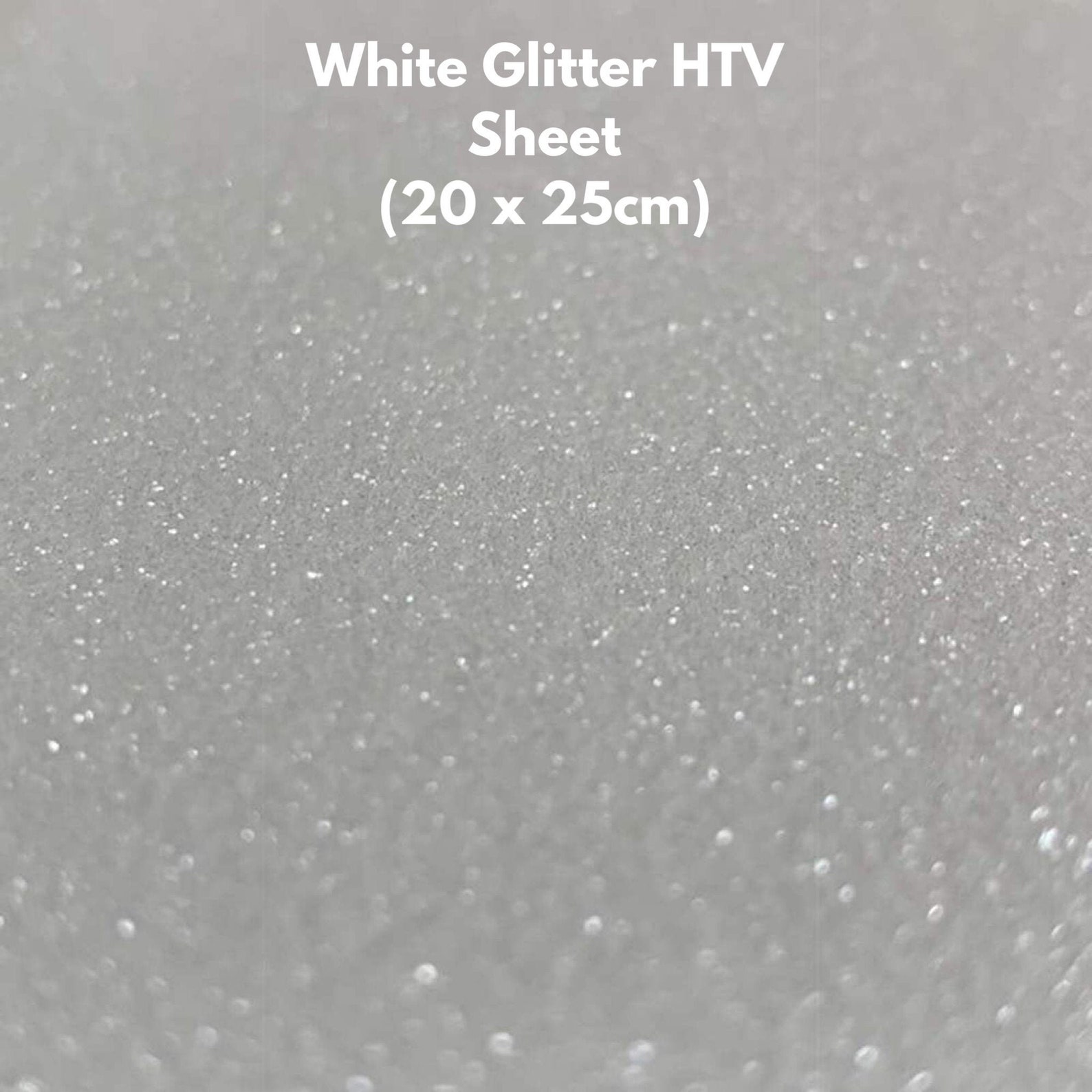 White Glitter HTV Heat Transfer Vinyl Sheet Glitter Vinyl Etsy