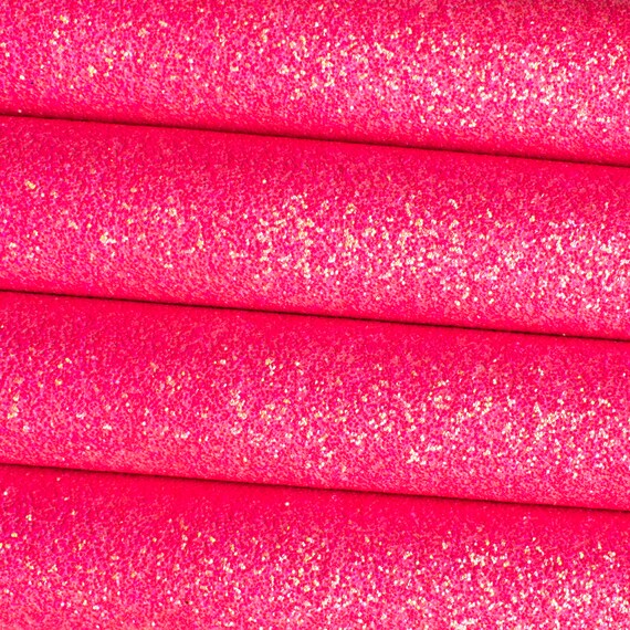 Electric Pink Premium Quality Iridescent Chunky Glitter Fabric Etsy
