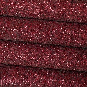 Wine Chunky Glitter Fabric Sheet Premium Quality