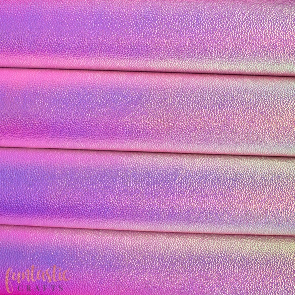 Fairy Dust Iridescent Textured Faux Leather Sheet