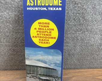 The Astrodome Houston Texas Vintage Schedule Brochure 1966 8th Wonder