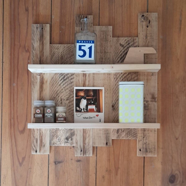 Etagere murale en bois de palette