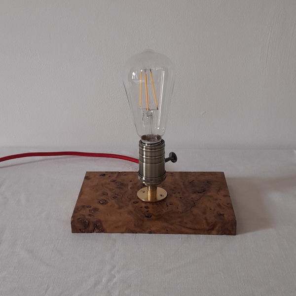 Lampe vintage "loupe d'orme"