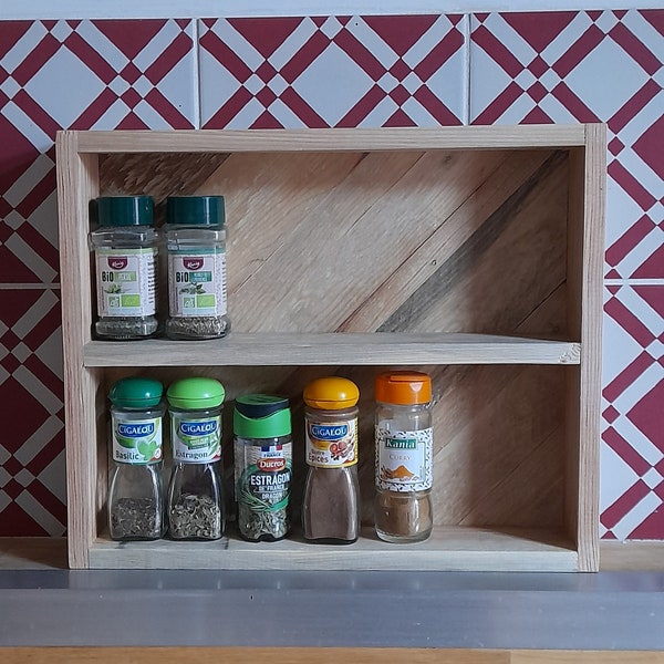 Etagère pour épices en bois de palette