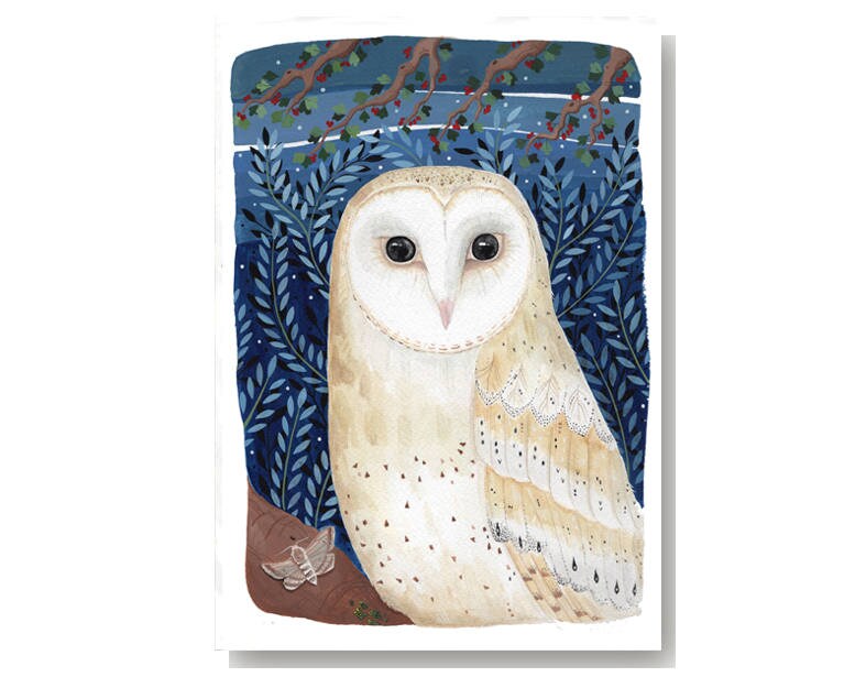 Owl Giclee Art Print / Owl Wall Art / Animal Wall Decor / Bird Etsy UK