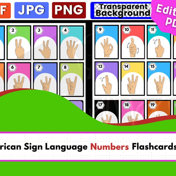 Asl Alphabet Flash Cards Svg Etsy Italia