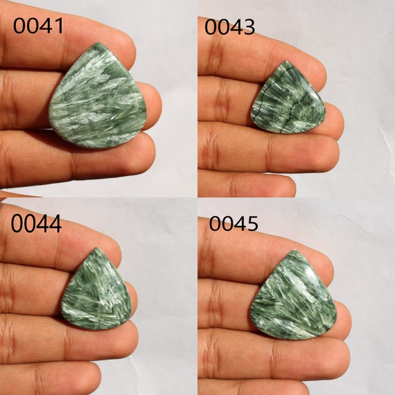 80Cts.37X37MM Natural Seraphinite Gemstone Top Quality Seraphinite Cabochon Seraphinite Loose semi precious Seraphinite Jewelry gemstone