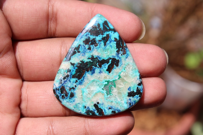 Chrysocolla gemstone | NATURAL Chrysocolla Chrysocolla cabochon Handmade Chrysocolla