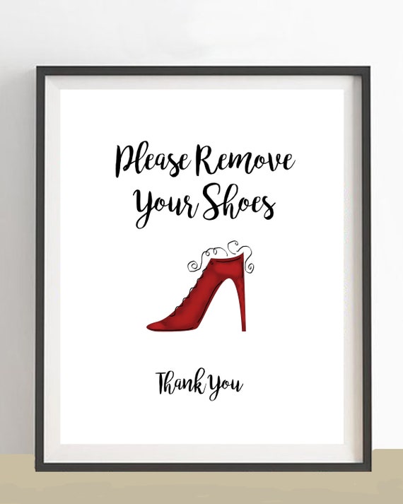 Neem verwijderen van uw Print schoenen uw schoenen uit teken uw schoenen Plaque nieuwe huis cadeau Retro schoenen Retro Print Retro Home teken verwijderen Etsy Nederland