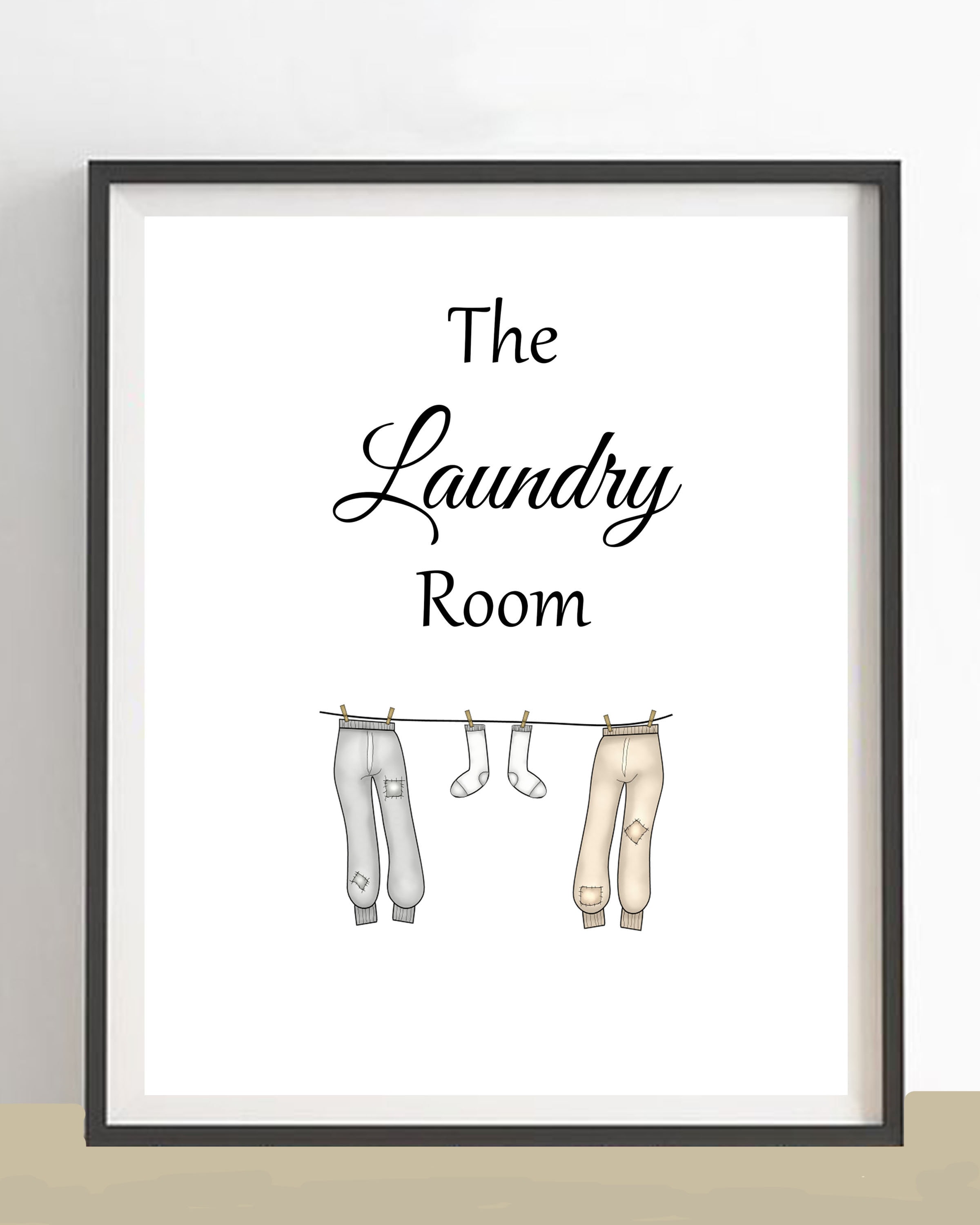 The Laundry Room Sign Laundry Art Printable Washing Line - Etsy