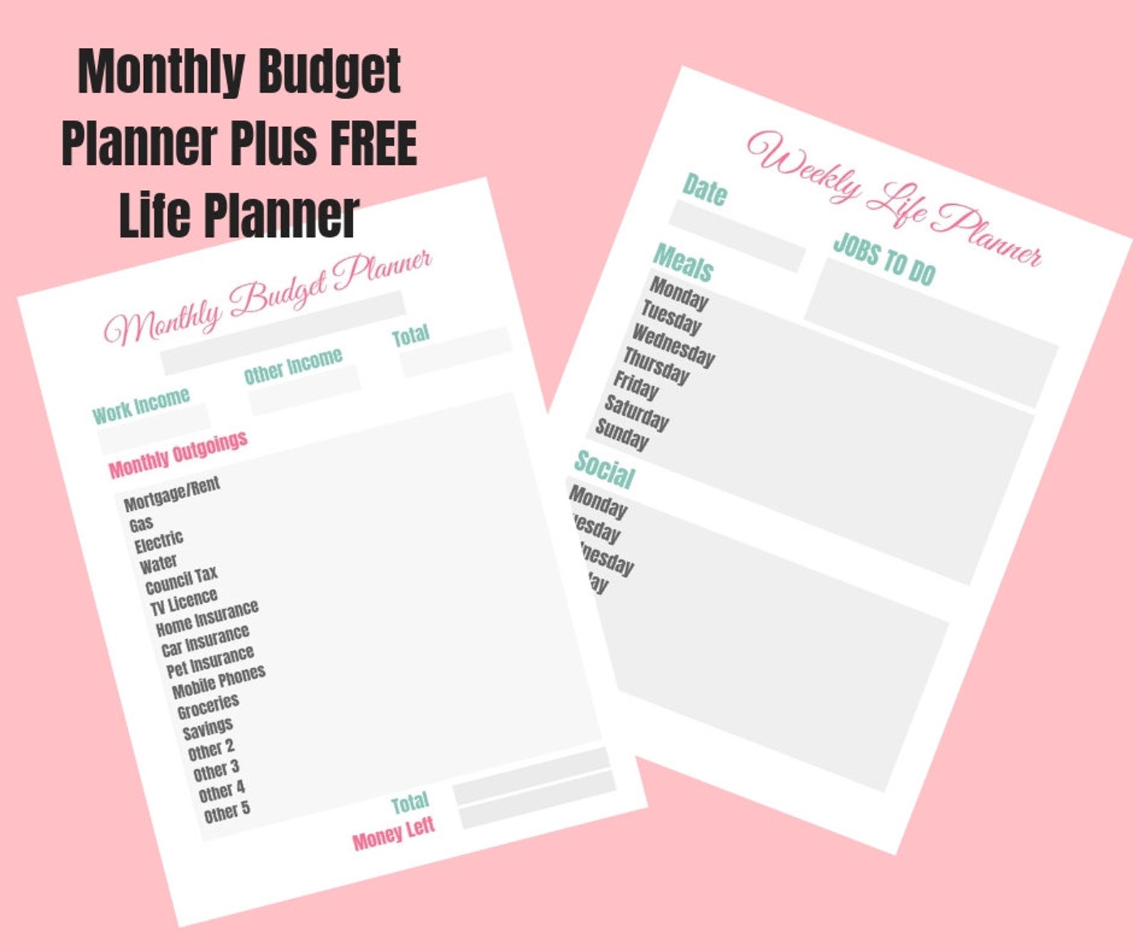 money-budgeting-printable-digital-download-instant-printable-monthly