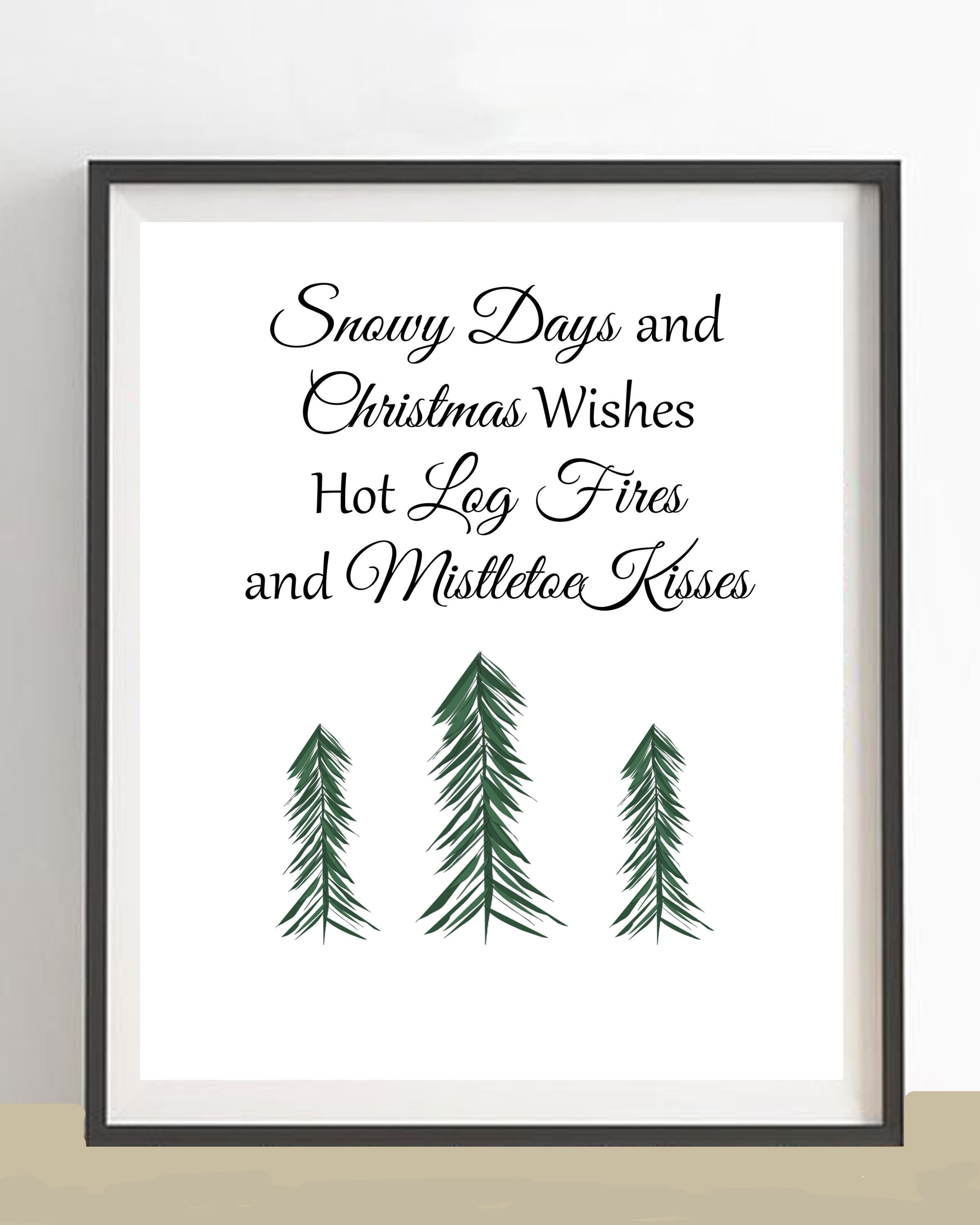 Christmas Wish Quote, Christmas Wall Art, Christmas Decoration, Minimal Christmas, Modern