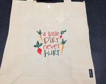 embroidered reusable market bag