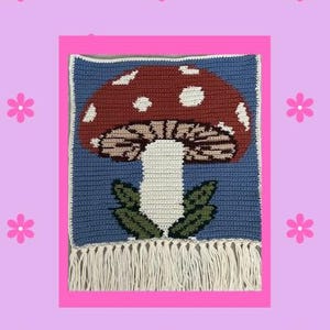 Mushroom Crocheted Wall Hanging - *PATTERN ONLY*