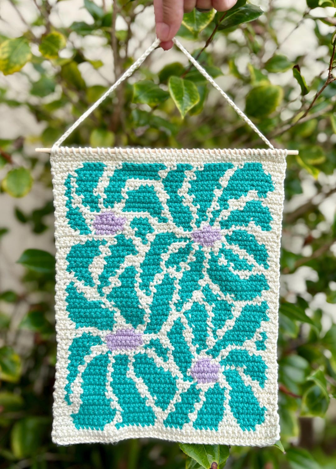 Retro Flowers Tapestry Crochet Pattern PDF | Digital Download Crochet ...