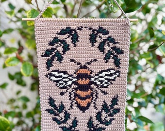 Patrón de crochet para tapiz de abeja dulce (PDF/Descarga digital)