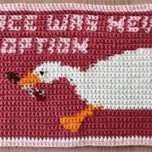 Patrón de crochet para tapiz de ganso violento (PDF/Descarga digital) imagen 1