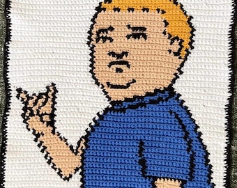 Patrón de crochet para tapiz Rockin’ Bobby (PDF/Descarga digital)