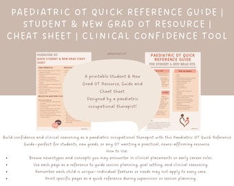 Paediatric OT Quick Reference Guide | Student & New Grad Resource (PDF)
