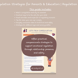 Coregulation Strategies for Parents & Educators – Printable PDF from a Paediatric OT | Calm and Connection Tools