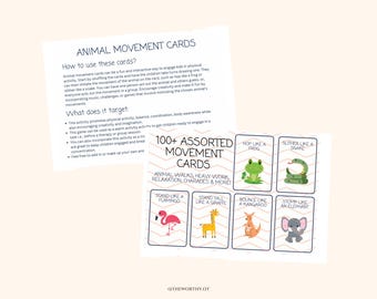 Animal Movement Cards: 100+ Kids Activity Cards