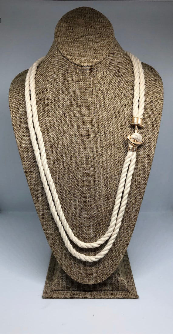 Simply Stated Rope Necklace with Anchor