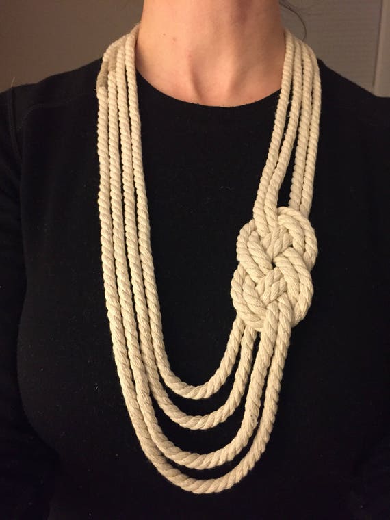 Knotted Carrick Necklace - With Tied Off Ends, Choose Your Color