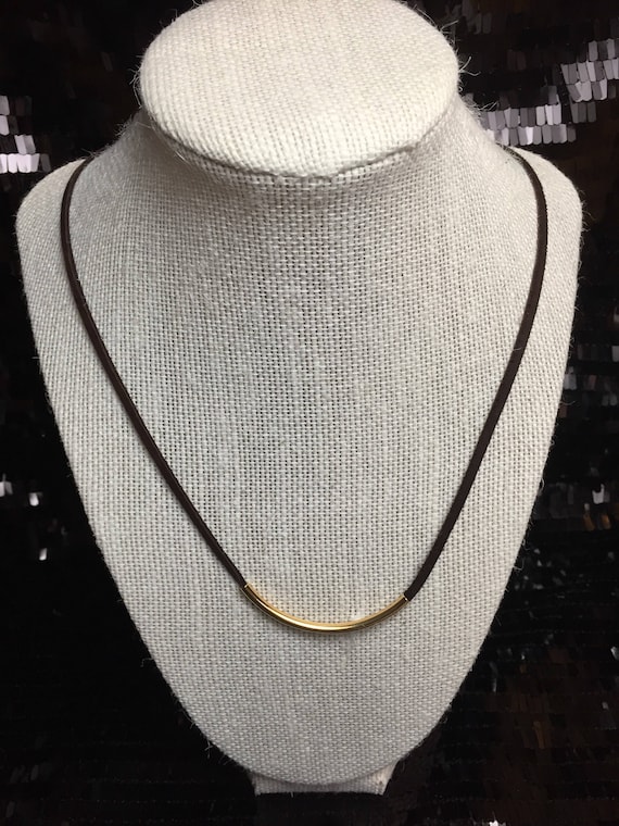 The Slim Rope Necklace in Leather
