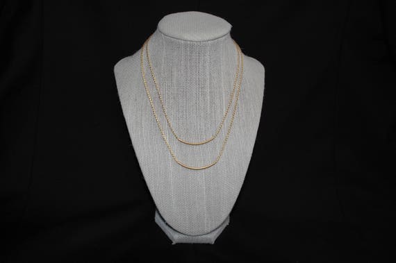 Layered Slim Necklace in Gold