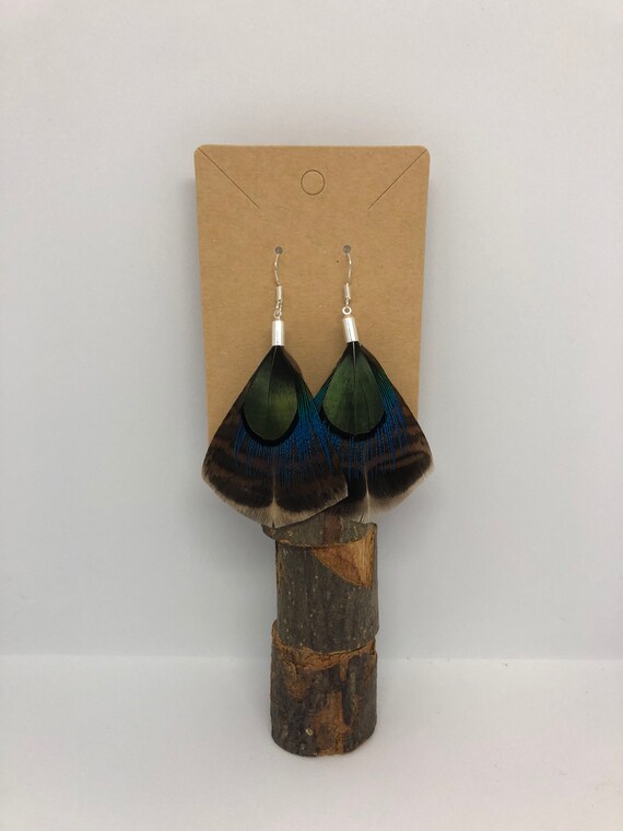 Fringe Free Turkey Feather Earrings - FREE SHIPPING