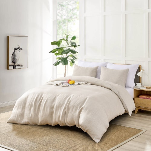 FRENCH LINEN DUVET Cover Queen King 3 Pcs Set Herringbone Etsy