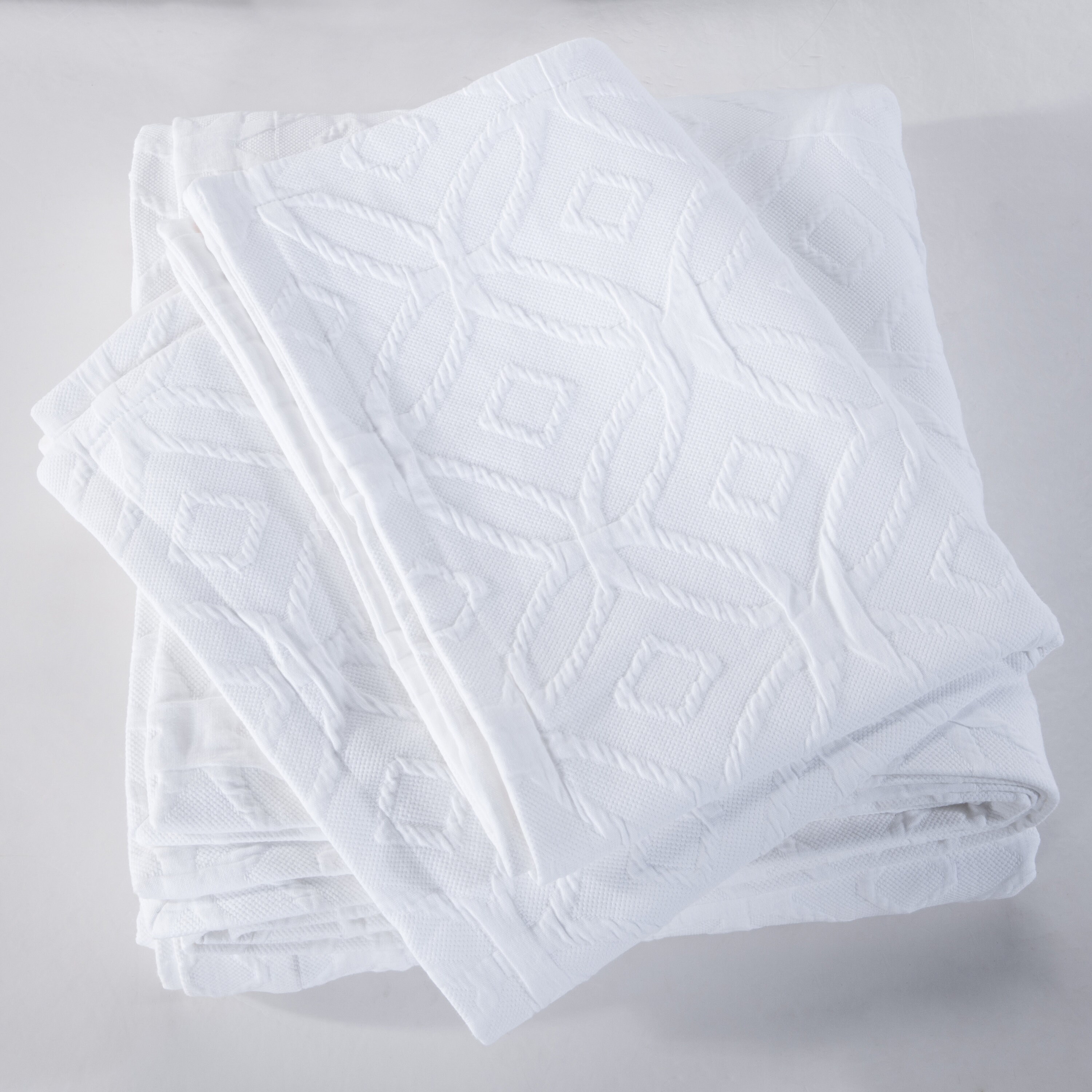 COTTON MATELASSE COVERLET With Matching Pillow Shams 3pcs Etsy